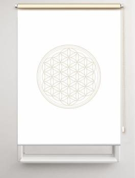 Rollo Blume des Lebens tone blanco  - Sichtschutz Extartiqe